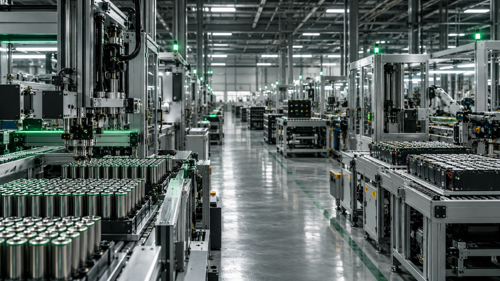 Illustrative automated battery manufacturing environment